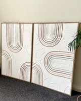 Arch Duo - Neutrals - Oak Colour Frame