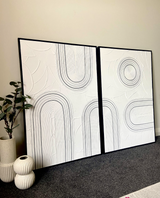 Arch Duo - Cool Greys - Black Colour Frame