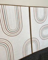 Arch Duo - Neutrals - Oak Colour Frame