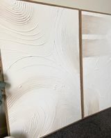 Tidal & Arch Duo - Beige Tones - Oak Colour Frame