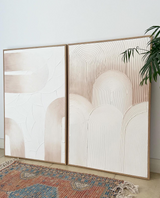 City of Arches & Arch Duo - Dusty Pink - Oak Colour Frame