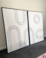 Arch Duo - Cool Greys - Black Colour Frame