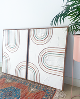 Arch Duo - Neutrals - Oak Colour Frame